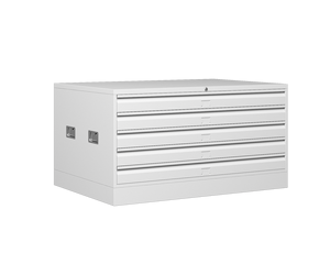 Classeur plat en acier à 5 tiroirs au design moderne avec roues, grand A0 A1, archives cartographiques pour bureau, musée, bibliothèque, usine directe - Product Image 4