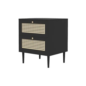 Wooden bedside <b>table</b> with 2 drawers for bedroom, <b>sofa</b>, storage cabinet, living room, coffee <b>table</b> - Product Image 3