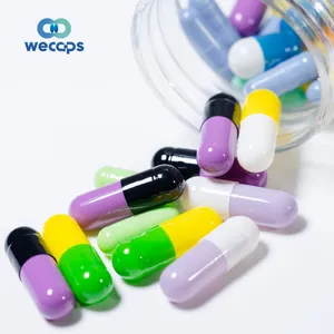 Wecaps定制空胶囊尺寸0空硬胶囊药物散装彩色明胶胶囊