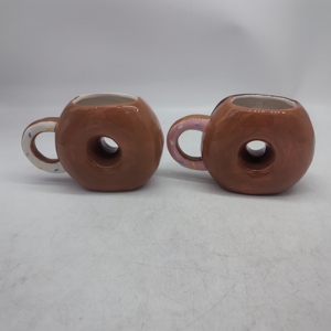 Personnalité créative dessin animé beignet tasse en céramique conception de fille mignonne pour le petit déjeuner de l'<span class=keywords><strong>enfant</strong></span> tasses à lait en porcelaine utilisation de voyage - Product Image 5