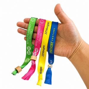 Pulseras de Tela RFID con Código QR, 13.56MHz NFC, para Seguimiento, con Cierre, de Un Solo Uso - Product Image 4