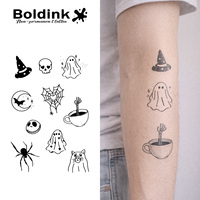 Tatouage semi-permanent Boldink personnalisé réaliste motif Tigre Chat Fil Barbelé, imperméable, longue durée 2 semaines, encre Jagua