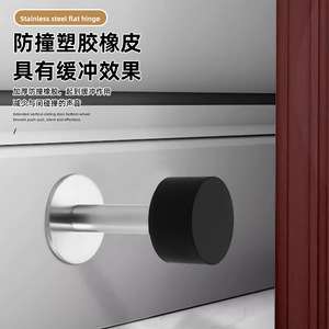 Butée de porte en acier inoxydable à fixation au sol, design minimaliste, barrière anti-choc durable pour porte en verre - Product Image 5