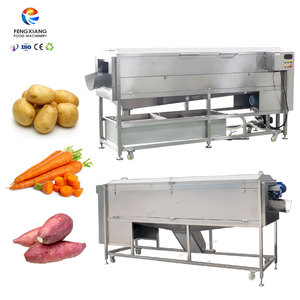 Machine à éplucher les pommes de terre, les radis, les oignons et le taro de grande taille LXTP-5000 avec brosse à rouleaux en sable, capacité 1-1,5T/H - Product Image 1