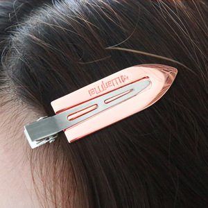 Wanmei Seamless Hair <b>Clip</b> Leaf Shape Metal Electroplated Rose Gold Daily Use Side Bangs <b>Clip</b> High Quality - Product Image 1