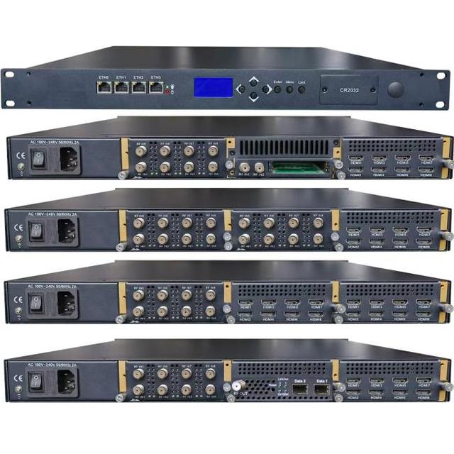 HONDAO HDP1000 IPTV DVB-S/S2 Encoder IP Converter Web Management 4 Ethernet Ports 2 CAM/CI 16 UDP/RTP Output for FTTH 1 Year