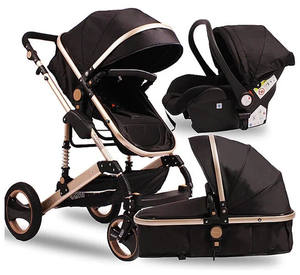 Baby <strong>Stroller</strong> Flexible Rotation Travel Style High View 2025 Hot Sale <strong>Triple</strong> Shock Absorption <strong>Stroller</strong> for Baby Use 3 in 1 - Product Image 1