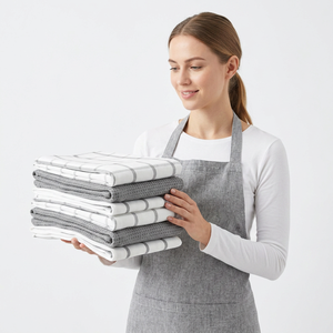 Fabricant de torchons de cuisine personnalisés, chiffons à vaisselle en coton, torchons de nettoyage de cuisine imprimés en gros pour les commandes en gros - Product Image 1