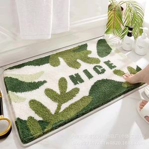 Alfombra de baño floral con forma novedosa, antideslizante, de secado rápido, para baño, dormitorio, sala de estar - Product Image 3