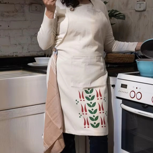 ผ้ากันเปื้อนทำอาหารจากผ้าฝ้ายอียิปต์ ทนทาน น้ำหนักเบา นุ่มสบาย เหมาะสำหรับงานอบขนม ทำความสะอาด และเตรียมอาหาร - Product Image 1