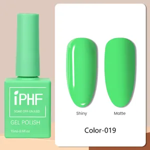 IPHF OEM ODM High Quality Pigmented Green Us Nail Gel Polish Create Your Own Brand Uv Ledgel Polish Summer Color