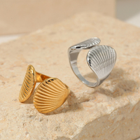 Bague ajustable ouverte personnalisable Clioro, fabrication directe usine, style moderne minimaliste, en acier inoxydable, étanche, plaqué or, ZIRCON