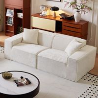 Ensemble de canapés de salon de luxe moderne en forme de L, 2 et 3 places, en velours côtelé, sectionnel modulaire à compression sous vide pour la décoration intérieure