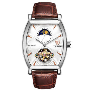 Montre mécanique automatique pour homme TEVISE 8383D, phase de lune personnalisée, squelette, tourbillon, montre-bracelet de luxe, vente en gros d'usine - Product Image 4