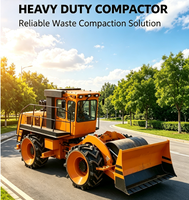 Compacteur de déchets de décharge sanitaire 200 CV avec roues de compactage avant et arrière de 1500 mm et largeur de roulement de 2910 mm
