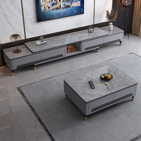 Ensemble Meuble TV et Table Basse Design Italien Pas Cher en Gros – Meuble TV Moderne en Bois Massif pour Salon