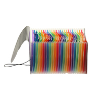 Organiseur de documents en plastique robuste format A4, 13 pochettes, dossier extensible noir pour le bureau, l'école et les affaires