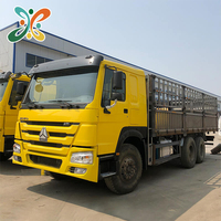 Camion de transport de marchandises en vrac 371HP, camion à plateau pour bétail d'occasion Sinotruk Howo 7 6x4, camion de fret à ridelles