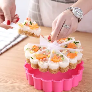 New Kitchen 8-grid Triangle Bento Mold Plastic Eco-Friendly Japanese Sushi Rice Vegetable Roll Press Dessert <b>Tool</b> Self-made Kit - Product Image 2