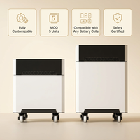 Boîtier de stockage d'énergie, enceinte empilable en tôle pour armoire de batterie solaire domestique, coque d'onduleur personnalisée avec revêtement en poudre