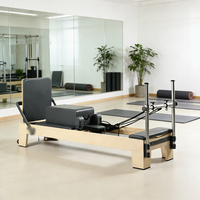 Equipo Comercial de Pilates Reformers para Flexibilidad, Estiramiento Muscular Corporal, Reformer de Arce para Gimnasios