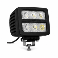 Luminaire de travail LED Lumina à double rangée, lentille optique ronde, boîtier noir avec fentes de refroidissement latérales pour équipements lourds