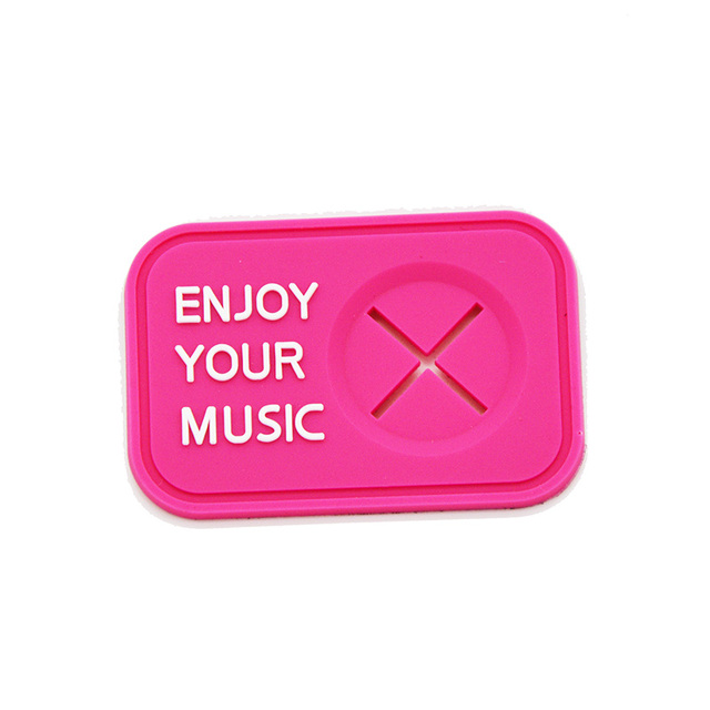 High Quality Eco-Friendly 3D PVC Soft Patches Factory Price Logo Designs for Earphone Port Hole 2D Silicone Rubber Shape Flower