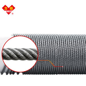 Стальной трос 6 * 25Fi, смазанный трос высокого качества, оцинкованный непокрытый подъемный кран - Product Image 5