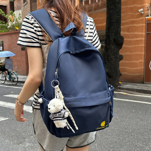 Simple versatile new Korean-style <b>backpack</b> <b>large</b> capacity niche design sense <b>backpack</b> premium lightweight polyester fabric water - Product Image 3
