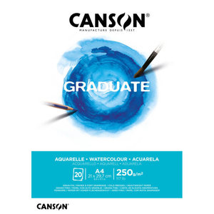 CANSON - ALBUM GRADUATO PER ACQUARELLO, OLEO E ACRILICO A4 20 FOGLI - Product Image 1