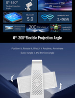 Mini Proyector LED Portátil 4K Android con WiFi y Bluetooth para Hogar Inteligente, Cine en Casa, Presentaciones Empresariales, Compatible con OEM y ODM