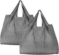 Vente en gros pochette d'épicerie écologique avec logo personnalisé pliable, sacs de transport en nylon Ripstop sacs d'épicerie pliables réutilisables pour le shopping/