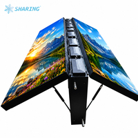 Layar LED Luar Ruangan Penuh Warna Dua Sisi Tahan Air IP65 P2.5 P3 P4 P5, Terang, Dapat Dibaca di Bawah Sinar Matahari untuk Tiang Lampu Jalan