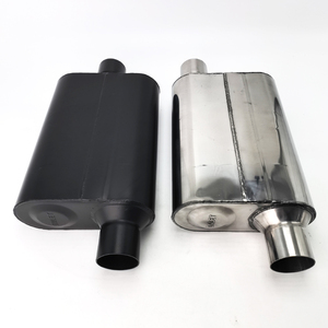 Phổ 2.5 inch duy nhất Exit 304 thép không gỉ xe trung silencer Muffler xả - Product Image 2