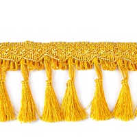 Garniture décorative en franges à pompons pour ameublement
