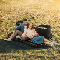 Matelas de voiture gonflable confortable unisexe DON FELIZ AE-121 multicolore noir/gris/bleu/beige, portable pour les voyages en plein air