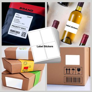 4x5 Inch Matte White Printable Shipping Address Labels 4-Up 40 Sheets Compatible Laser Inkjet <b>Printer</b> For Mailing Packaging - Product Image 4