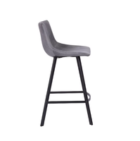 Tabouret de bar moderne en vente directe, tabouret haut sans bras avec dossier et base en métal pour hauteur de comptoir de cuisine