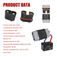 QS12 250A connecteur Anti-étincelle robuste mâle et femelle grande prise de courant pour motos électriques vélos course de vitesse
