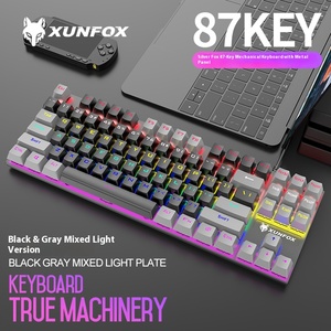 Bàn phím chơi game cơ học có dây K80 công tắc bền chống bóng mờ Đèn Nền Cầu Vồng RGB 87 phím cho <span class=keywords><strong>Windows</strong></span> <span class=keywords><strong>Mac</strong></span> - Product Image 2