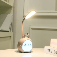 Lampes de table LED à prix abordable pour animaux mignons, rechargeables par USB, pour bureau, dortoir, lecture, protection des yeux, chambre à coucher