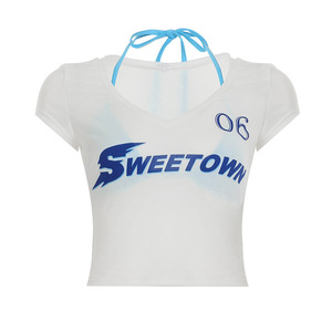 Completo Sportivo da Donna: Top Halter Trasparente a Maniche Corte + Pantaloni Lunghi <span class=keywords><strong>Sexy</strong></span>, <span class=keywords><strong>Abbigliamento</strong></span> <span class=keywords><strong>Casual</strong></span> Femminile - Product Image 6