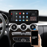 Sistema de navegación para coche Route de 10,25 pulgadas para Mercedes Benz Clase C W205 NTG5.0, soporte de audio para coche, sistema dual y carplay inalámbrico