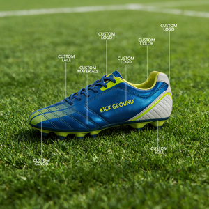 Produttore Cinese di <span class=keywords><strong>Scarpe</strong></span> da <span class=keywords><strong>Calcio</strong></span> Personalizzate MOQ 300+ con Logo, Materiale e Colore Personalizzati <span class=keywords><strong>in</strong></span> Vera <span class=keywords><strong>Pelle</strong></span> di Alta Qualità per Indoor e Futsal - Product Image 4