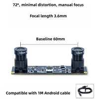 TY TY-4MP OV4689 Module de caméra double 1080P USB 2.0 4 mégapixels Mesure de profondeur VR Reconstruction 3D Synchronisation binoculaire