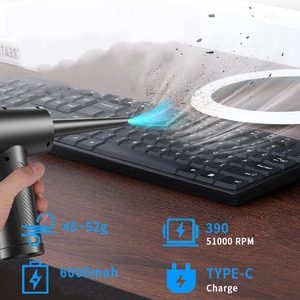 Soplador <span class=keywords><strong>de</strong></span> aire comprimido portátil para limpieza <span class=keywords><strong>de</strong></span> ordenadores, 51000 RPM, inalámbrico, con luz LED para teclado <span class=keywords><strong>de</strong></span> ordenadores y PC - Product Image 2