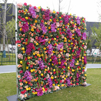 Panneau mural décoratif artificiel haut de gamme en soie, motif orchidée Phalaenopsis, pour événements, salons et fêtes
