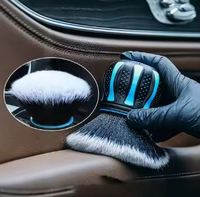Brosse de lavage de voiture à 360 degrés haute efficacité avec manche télescopique, brosse sphérique souple pour jantes, tête de brosse détachable, facile à utiliser
