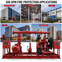 Ensemble de pompes à incendie électriques diesel 500 GPM avec pompe jockey pour système de protection incendie