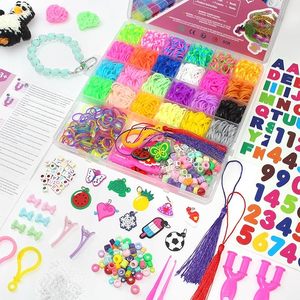 Kit de plus de 2900 élastiques à tisser avec 29 couleurs, kit de fabrication de bracelets d'amitié DIY, kits d'élastiques à tisser pour filles et garçons - Product Image 3